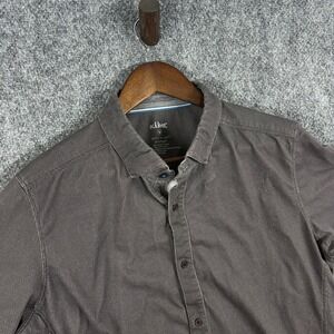 Kuhl Wildfibre Button Down Shirt Mens Size M Gray Short Sleeve Organic‎ Cotton